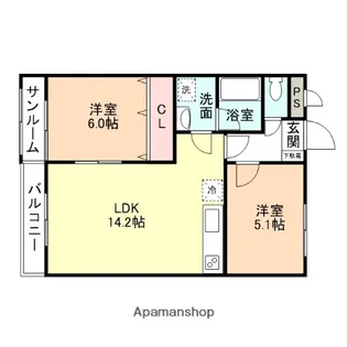 ルーラル速星【2階】の間取り