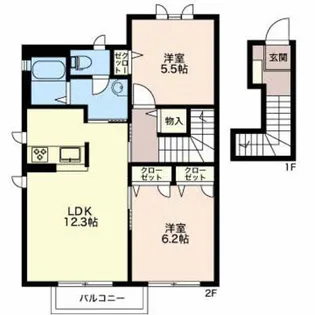 メゾン・ド・シャリテⅡ【2階】の間取り