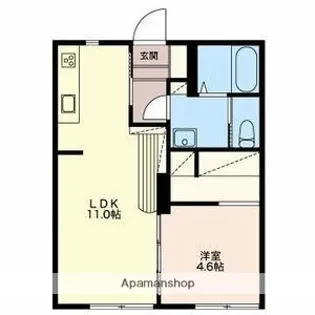 フレンディ蛍川【1階】の間取り