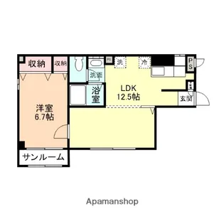 クレディア【1階】の間取り