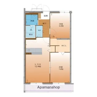 ハートフル ラシーヌ【3階】の間取り