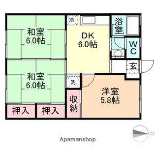 コーポ泉【203号室】の間取り