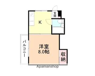 ハイツ山本【201号室】の間取り