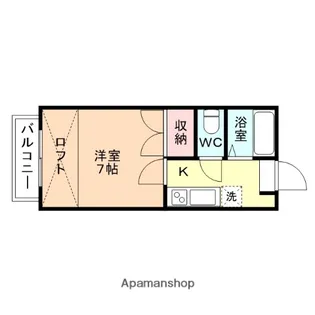 ロイヤルハイツ五福【107号室】の間取り