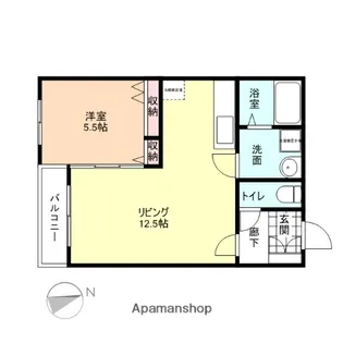 富山県富山市才覚寺【マンション】の間取り