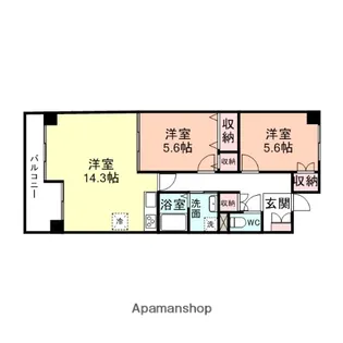 セントラルパレス【602号室】の間取り