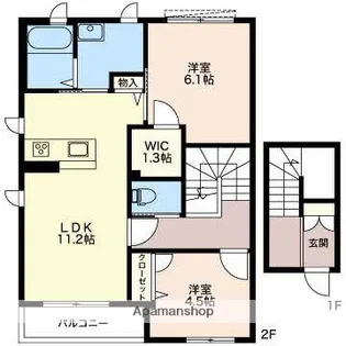 シャーメゾン赤田【2階】の間取り