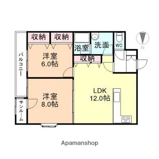 センチュリーハイツ奥田【403号室】の間取り