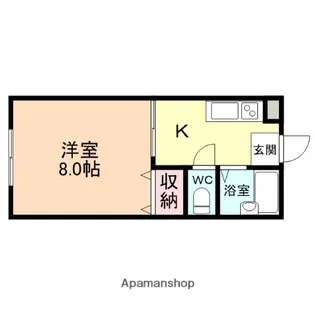 レヴール綾田B棟【111号室】の間取り