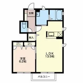 グランドゥールWAKOU B棟【1階】の間取り