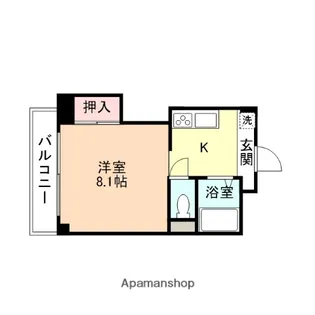 サークルパレス布瀬【306号室】の間取り