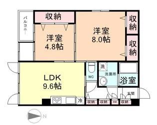 シャトー安野屋【103号室】の間取り