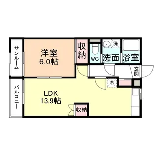 来夢館【105号室】の間取り