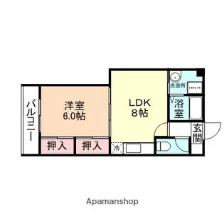 1LDKの間取り画像