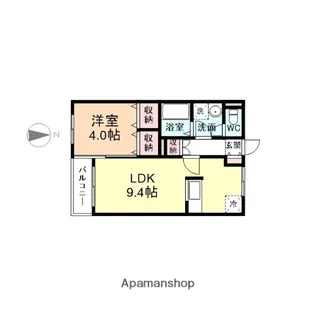 ラフォーレ1号館【1階】の間取り