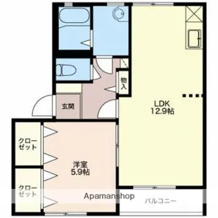 ディアス堀川【2階】の間取り