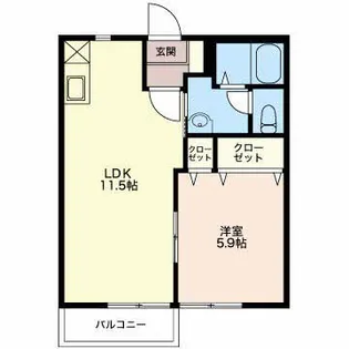 シェモア【2階】の間取り