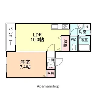サンモールピアC棟【1階】の間取り
