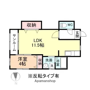 ティファニーⅠ【101号室】の間取り