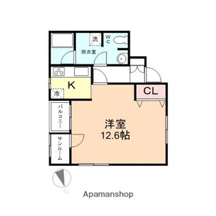 スカイパレス寺町【201号室】の間取り
