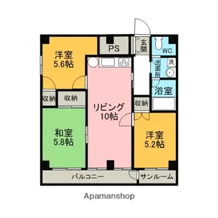 ビルトマンション西宮【5階】の間取り