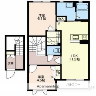 ソサイティー上袋 A【2階】の間取り