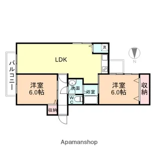 ピア稲荷元町【1階】の間取り