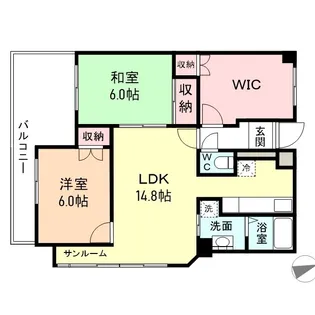 ベルグランデ【202号室】の間取り