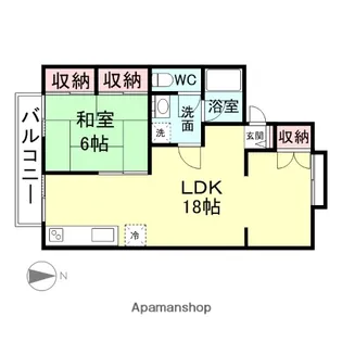 ジラソーレ大町【103号室】の間取り