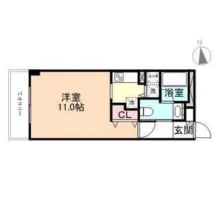 ファースト・レーベン新富町【6階】の間取り