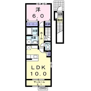 クロワールベルA【2階】の間取り