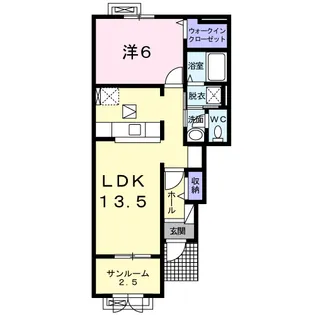 サンライズ スクエアⅠ【1階】の間取り