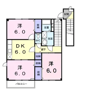グランアルシェ B棟【2階】の間取り