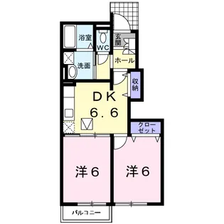 イムーブル KEIHIN B【1階】の間取り