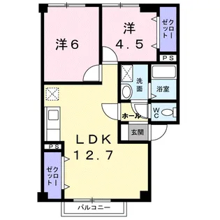エスポワール赤田【2階】の間取り