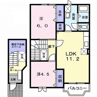 フローラ・ガーデン【2階】の間取り