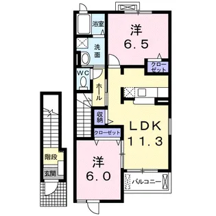 グリーンフィールドC【2階】の間取り