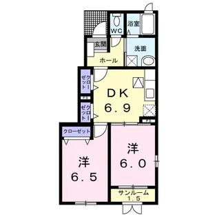 サン プロミネンス A【1階】の間取り