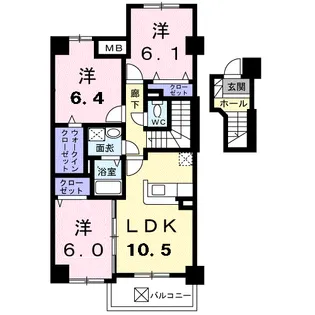 ECRU(エクリュ)【3階】の間取り