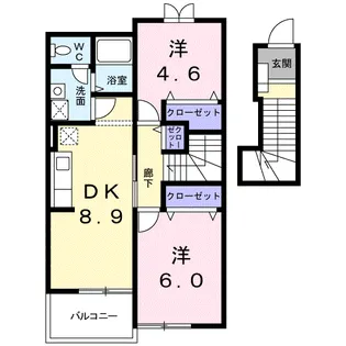 プルミエ・アムールⅡ【2階】の間取り