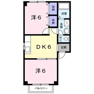 ヴィル・フォーレⅡ【2階】の間取り