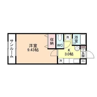 ネオサイト・タカムラ B棟【208号室】の間取り