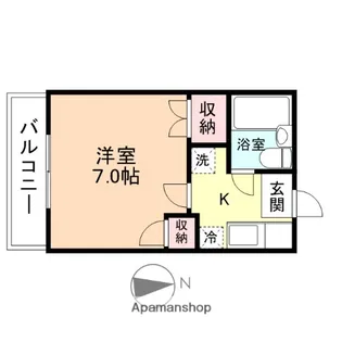 富山県富山市五福【マンション】の間取り