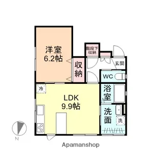 ナチュラルヴィレッジ町村ⅡC【1階】の間取り