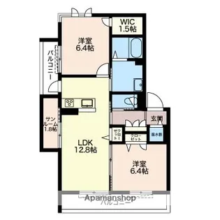 プレミアス町新【2階】の間取り