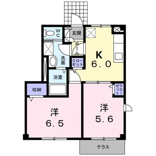 サンセール・ジャン【1階】の間取り