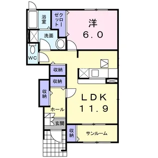 デイジーA【1階】の間取り