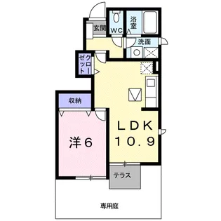 エクセレンス ヒル D【1階】の間取り