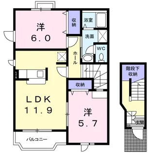 エスペランス・K【2階】の間取り