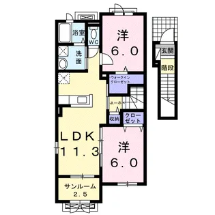 コンデュイール【2階】の間取り
